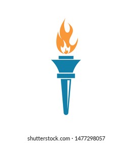 burning torch illustration vector design