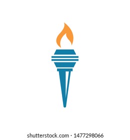 burning torch illustration vector design