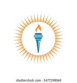 burning torch illustration vector design