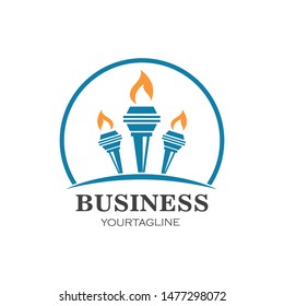 burning torch illustration vector design
