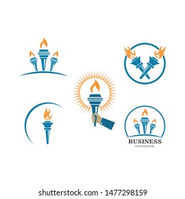 burning torch illustration vector design