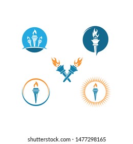 burning torch illustration vector design