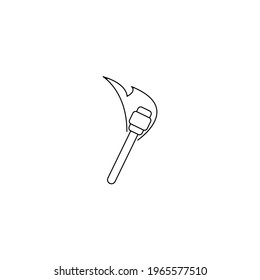 Burning torch on a white background