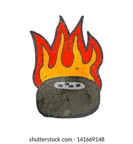 burning tyre cartoon