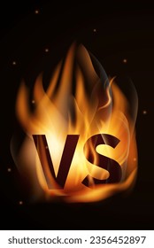 Brennend vs. Schild. Gegenüber dem Logo mit realistischer Flamme