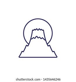 Burning Vulcan Hill vector icon