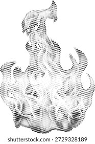 Llama de vela de cera ardiente en estilo monótono medio para diseños espirituales y de relajación