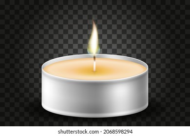 burning wax candle vector illustration isolated on transparent background