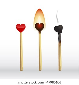 Burning-Heart concept. Graphic Design Editable For Your Design. 