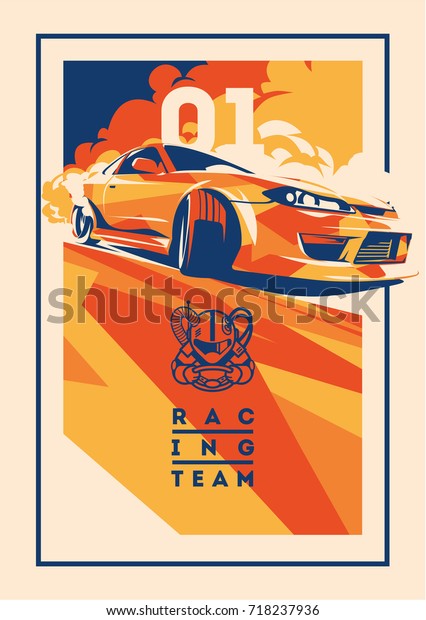 Burnout car,\
Japanese drift sport, Street\
racing