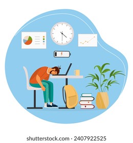 Burnout Fatigue People Tiredness Mental health