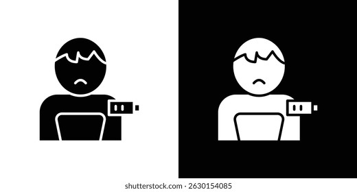 Burnout icon concept, vector illustration