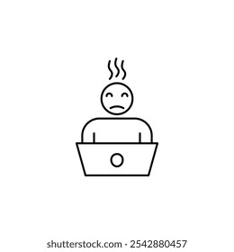 Burnout icon. filled and line stroke icons