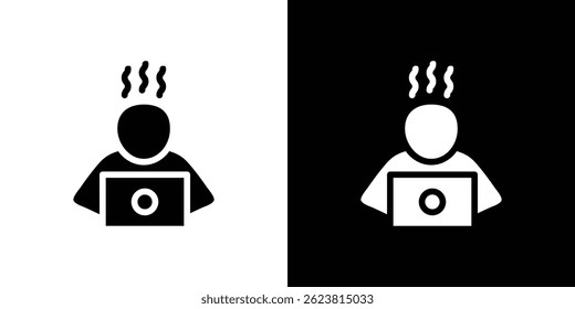 Icono de Burnout para el diseño de interfaz de usuario del App móvil del Web del logotipo.