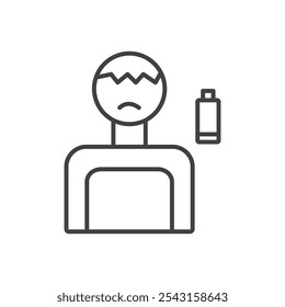 Conjunto de iconos de Burnout. Ilustración vectorial.