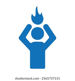 Burnout icon Thin line illustration set