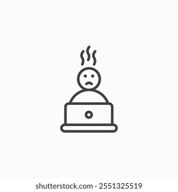 Burnout icon vector illustration. EPS10