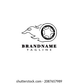 burnout logo icon design template black modern isolated vector illustration
