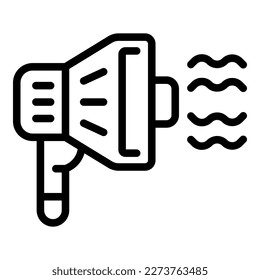 Burnout megaphone icon outline vector. Mental stress. Job tired