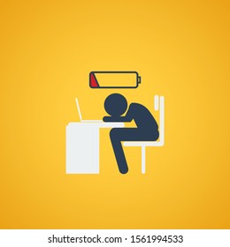 burnout syndrome icon logo vector