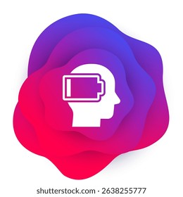 burnout or tired icon, vector