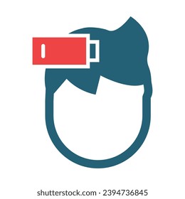 Burnout Vector Glyph Two Color Icons For Personal And Commercial Use.
