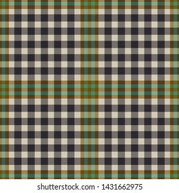 Burns Check Tartan. Tartan imitation for prints on fabric and clothing, interior decoration, Scottish-style websites. Seamless pattern. 