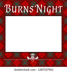 Burns Night  Supper Blank. Vector Illustration.