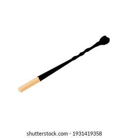 Partida quemada aislada en fondo blanco. Vector