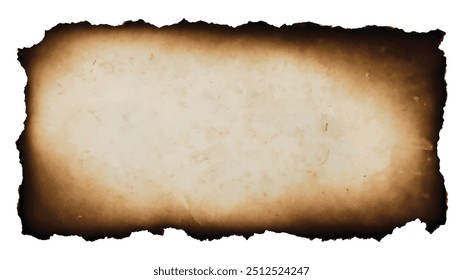Altes braunes Papier einzeln auf weißem Hintergrund. Bild zurückdrehen.