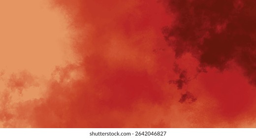 Burnt Orange and Crimson Blurred Patterns Forming an Abstract Skyscape


