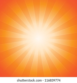 Burnt Orange Sunburst Background