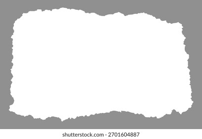 gebranntes Papier alte Papiertextur, weiße Papierripptextur, schwarzer Hintergrund