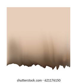 Burnt Paper scorched illustration isolated on white background