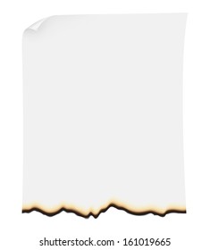 burnt paper vector illustration isolated on white background