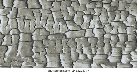 Madera quemada. Textura de madera quemada. Ilustración de vector