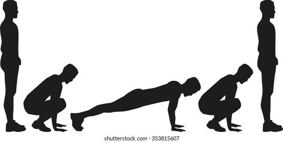 Burpees silhouette