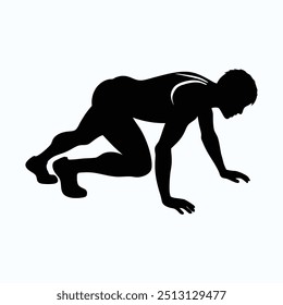 burpees silhouette vector desing illustration