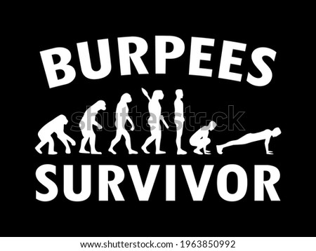 Burpees Survivor typography t-shirt design