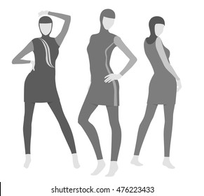 Burqini, Islamic Swim Wear, Vector Illustration