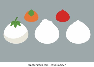 Burrata arte cor que representa Burrata saboroso com óleo de azeitona perfurado