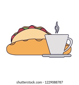 Burriot and coffee with bread