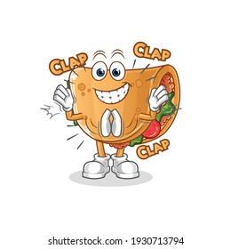 burrito ejemplo de aplausos. vector de caracteres