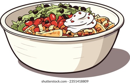 Burrito bowl engraving style, Basic simple Minimalist vector SVG logo graphic, isolated on white background, children's coloring page, outline art, thick crisp lines, black and whi svg