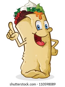 Burrito Cartoon Character