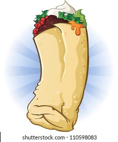 Burrito Cartoon Illustration svg