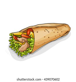 Burrito color picture sticker