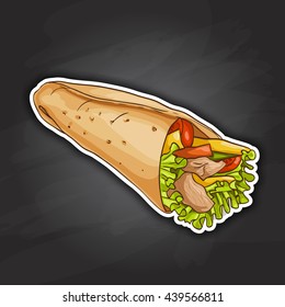 Burrito color picture sticker