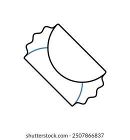 burrito concept line icon. Simple element illustration. burrito concept outline symbol design.