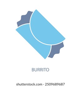 burrito concept line icon. Simple element illustration. burrito concept outline symbol design.